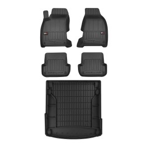 Audi A4 Floor-Trunk Mats - Omac - 3D Premium - Black - '04-'08